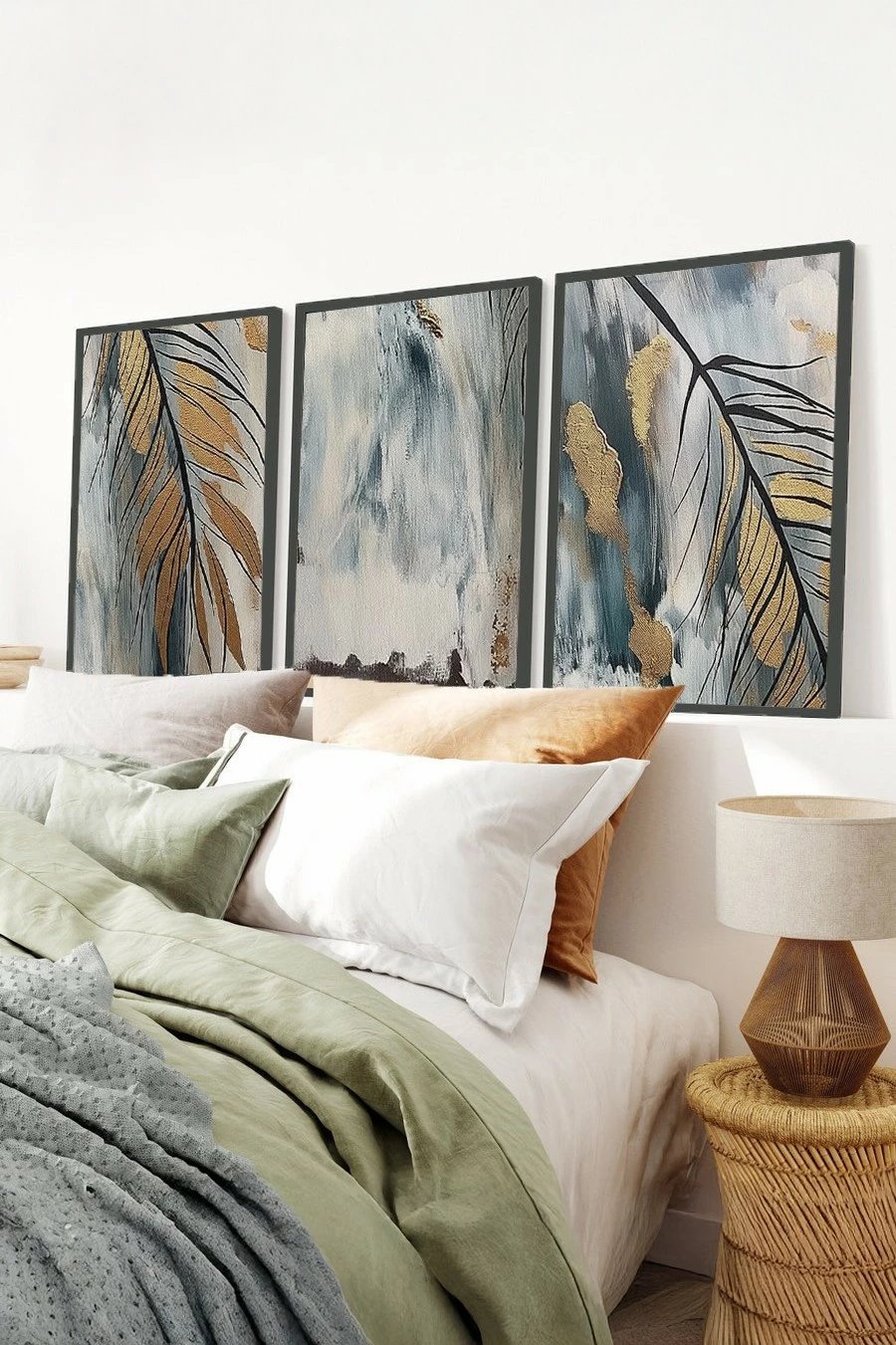 Pikturë dekorative me kornizë, MDF, 3 pjesë, Wallity, Huhu477S, 30x40cm