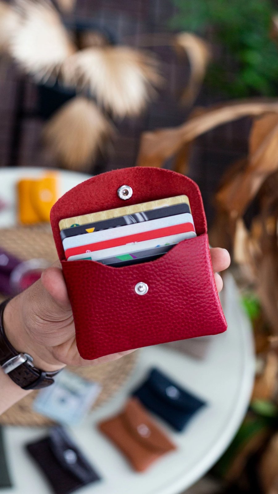 Mbajtëse kartelash Zoozie Bags, e kuqe, Murcia