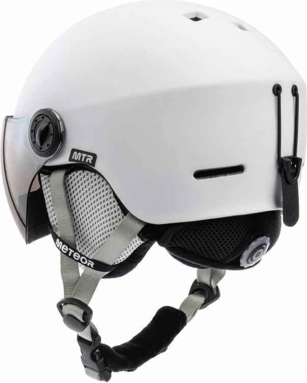 Helmetë për ski Meteor, bardhë