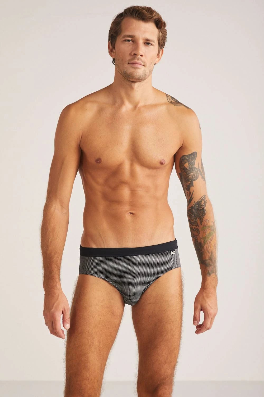 Slip short Jumeon, ngjyrë e zezë, Aztek