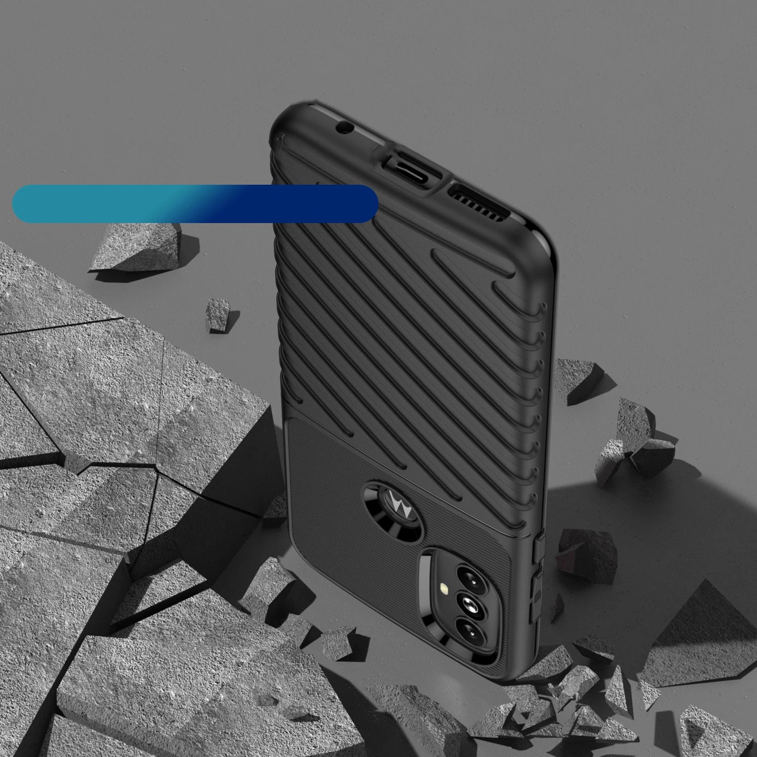 Mbështjellës Hurtel Thunder Case për Motorola Moto G Power 2022, i zi