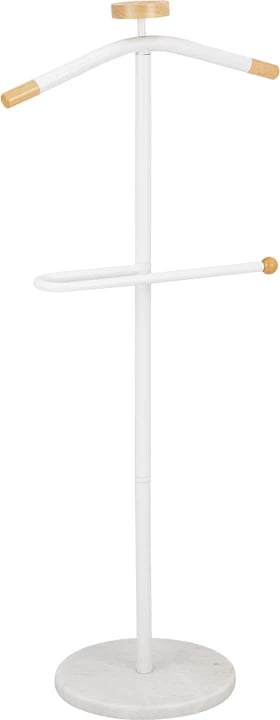 Stendë për pallto Jolma, metal-dru, ngjyrë e bardhë, 30x111cm