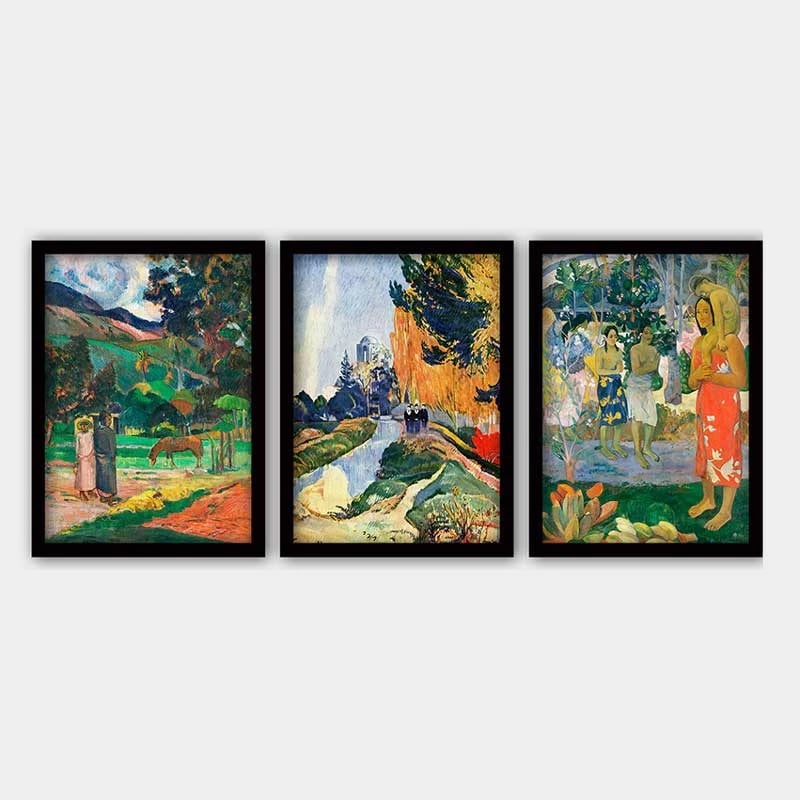 Pikturë dekorative me kornizë (3 copë), Wallity, 3SC_UN1233861_3545