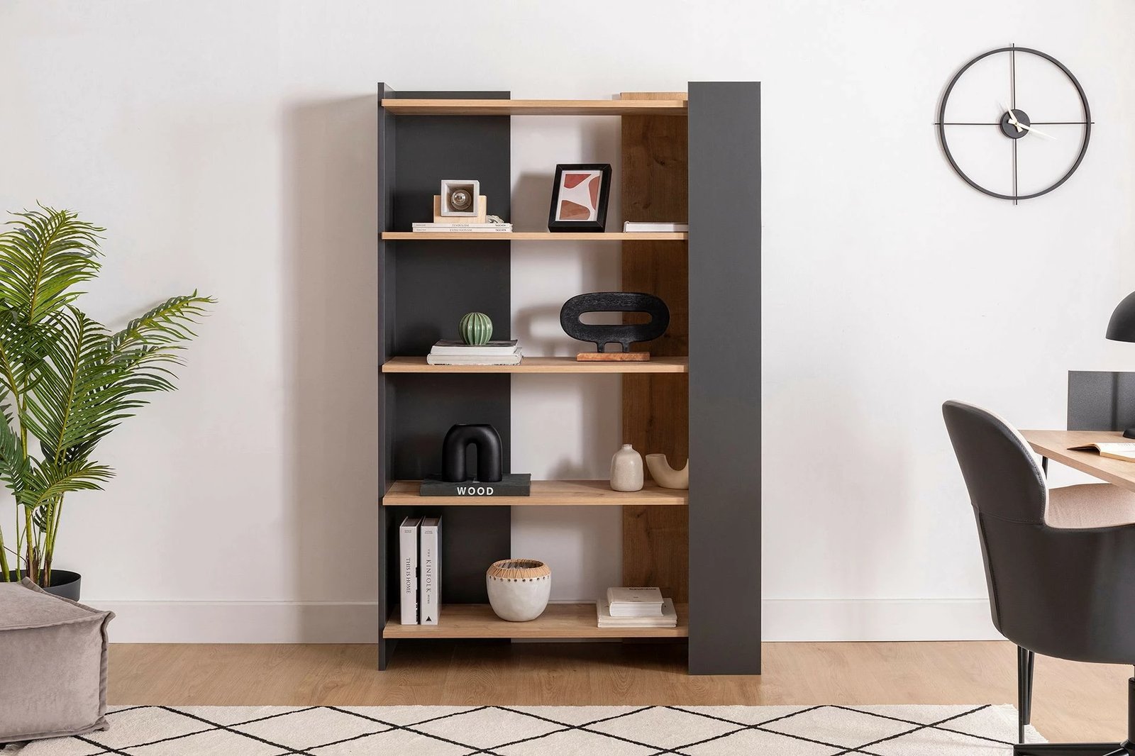 Raft librash Hanah Home, Viper, ngjyrë safir dhe antracit