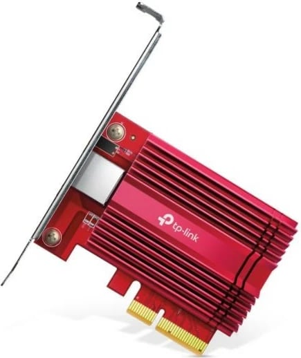 Kartë rrjeti TP-LINK TX401, PCI Express, 10Gbps, me kabllo Ethernet Cat. 6a, E kuqe