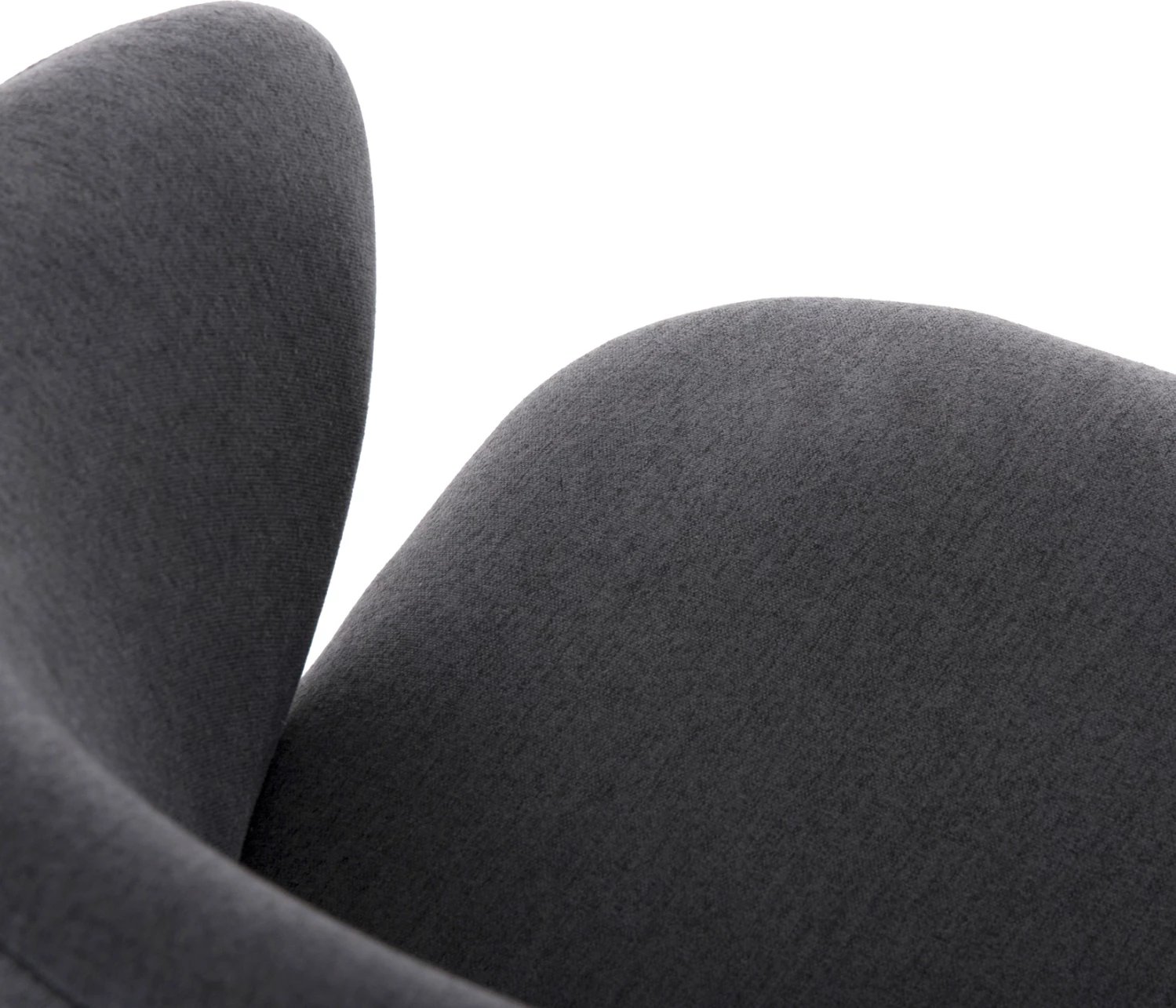 Karrige ngrënieje ISIAH FH9615.01, pëlhurë gri, këmbë metalike të zeza, 56x56x76H cm., set prej 2 copë