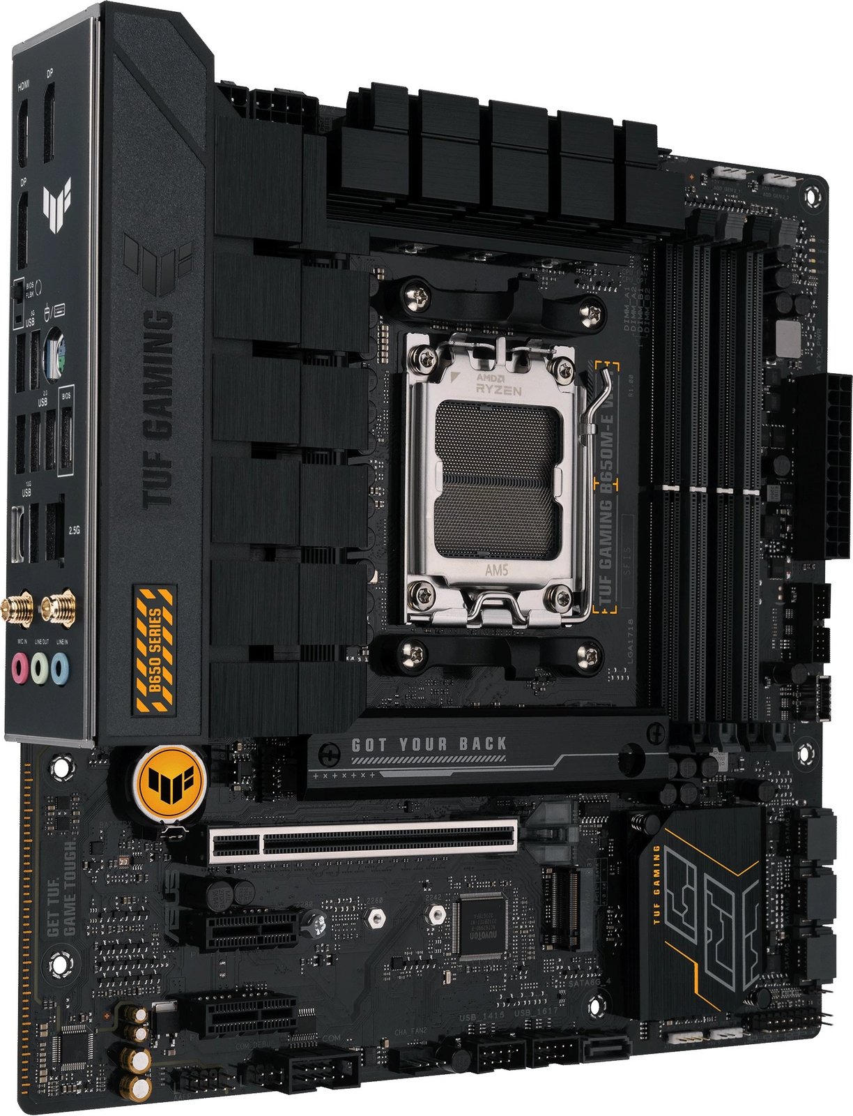 Pllakë amë ASUS TUF GAMING B650M-E WIFI, AMD, Socket AM5, DDR5, 128 GB, e zezë