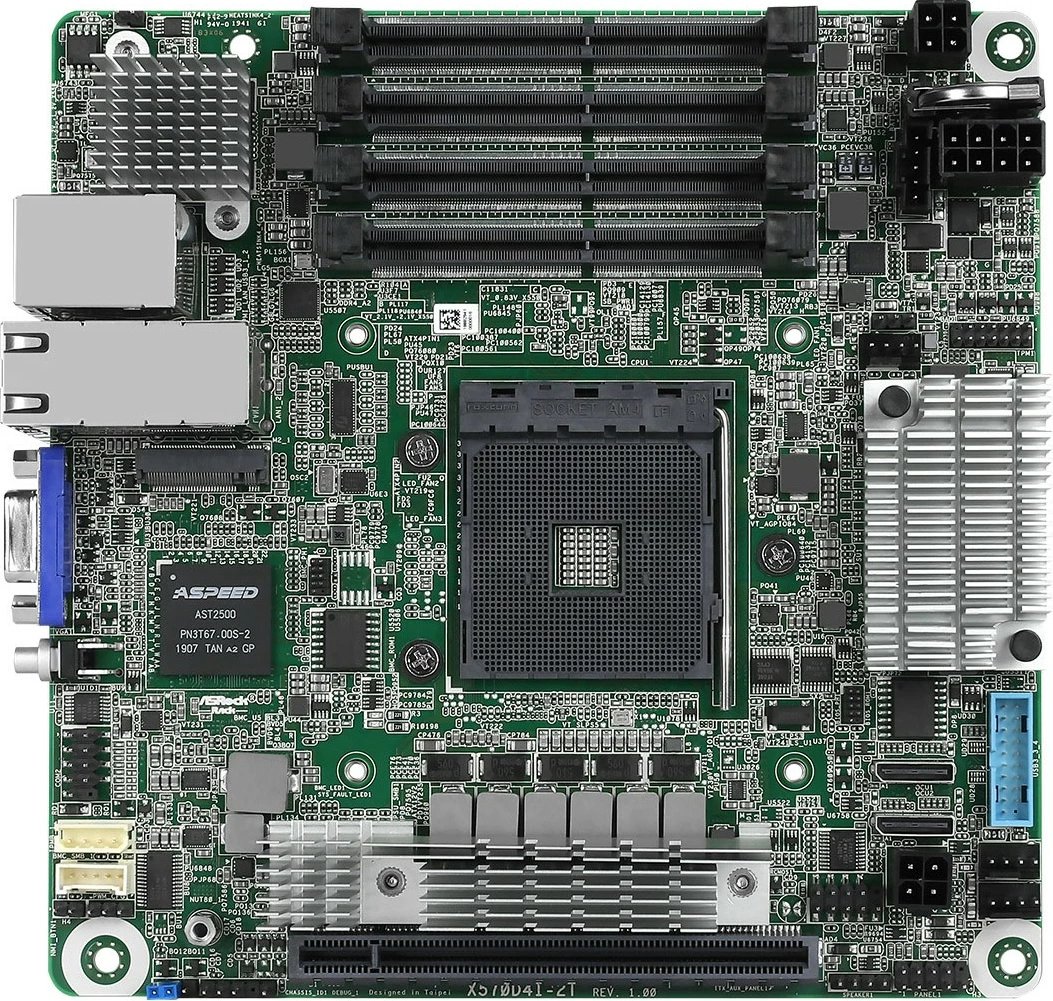 Pllakë amë ASRock X570D4I-2T, mini ITX, Socket AM4, 4x SO-DIMM, 2x 10G LAN