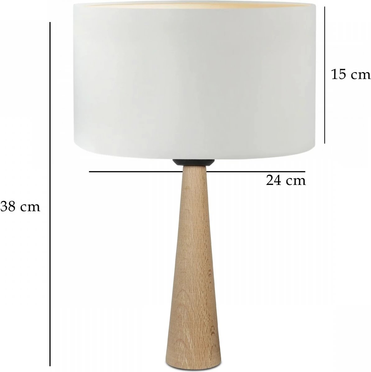 Llambë tavoline Opviq, trup druri, kapak krem, AYD-3647