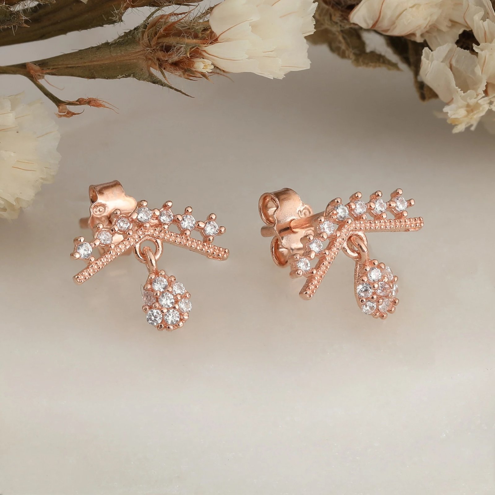 Vathë argjendi ngjyrë rozë gold, Jumeon, 8484