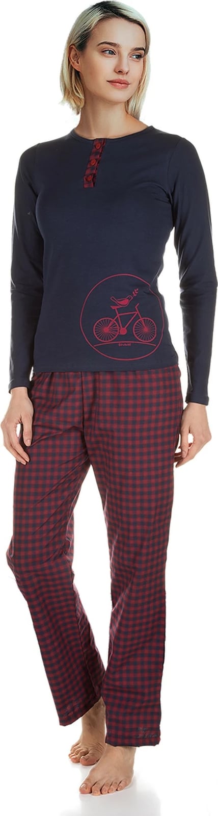 Set pizhamash për gra, ngjyrë navy blue, Jumeon, 002-000538