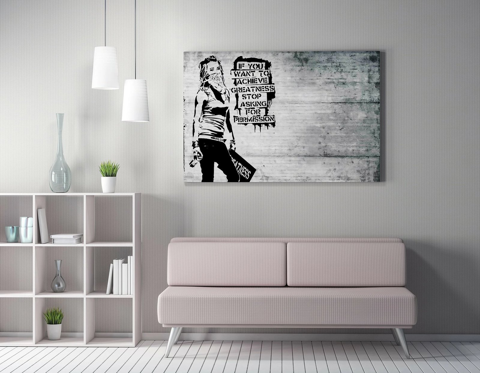 Pikturë dekorative në kanavacë, Banksy, WY136, 50x70cm