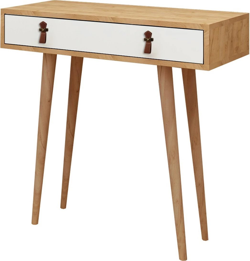 Komodë moderne, Skye Decor, ngjyrë lisi dhe e bardhë, 80x87.6x30 cm