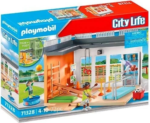 Set lodrash Playmobil City Life 71328 me figura dhe sallë sportive, 72 pjesë