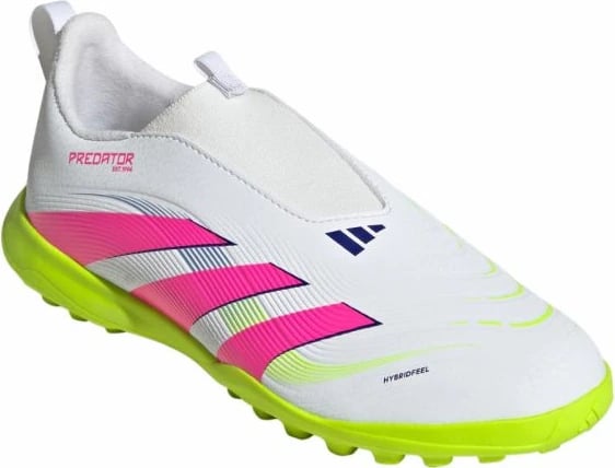Çizme futbolli për fëmijë adidas, të bardha