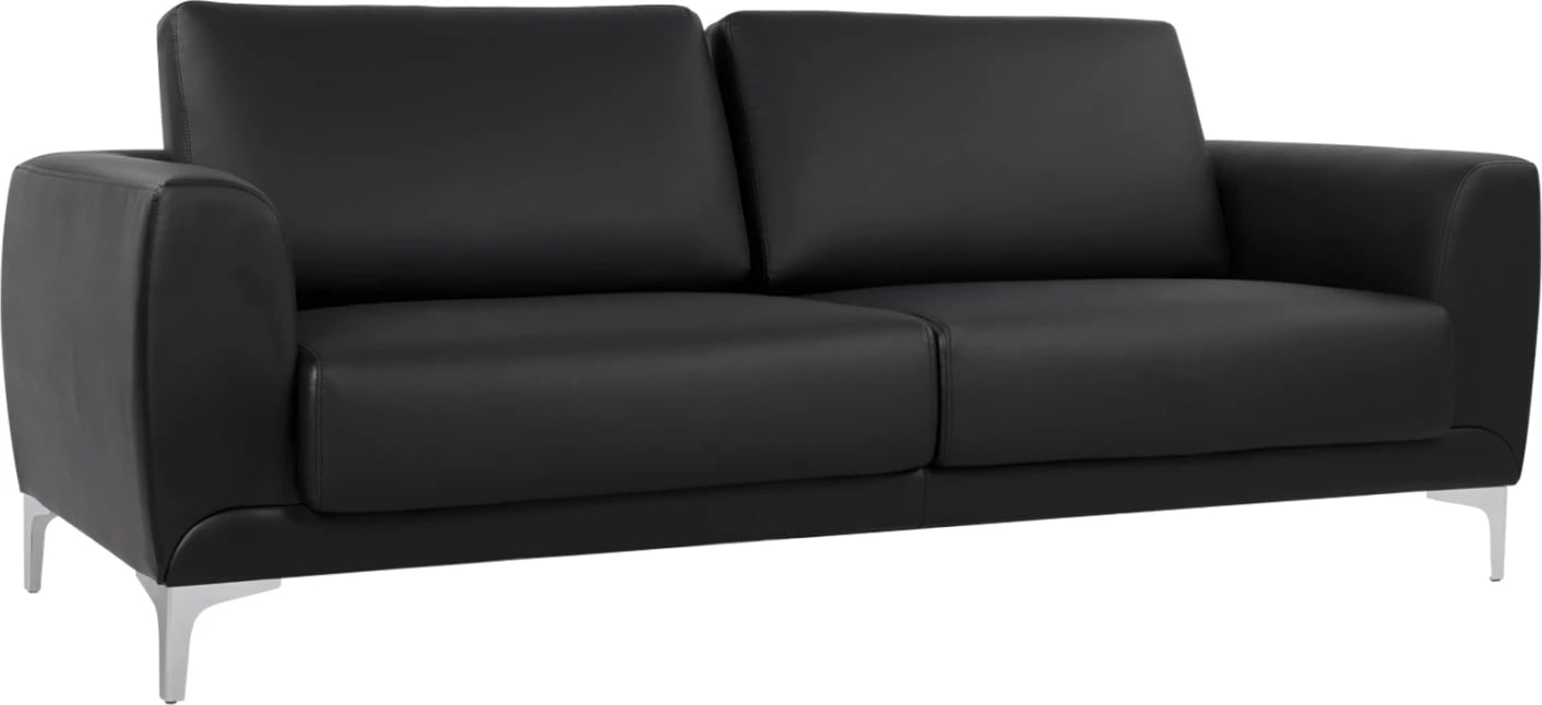 Divan 3 vendësh Kenzie FH3121.31 me PU të zi 190x81x81 cm