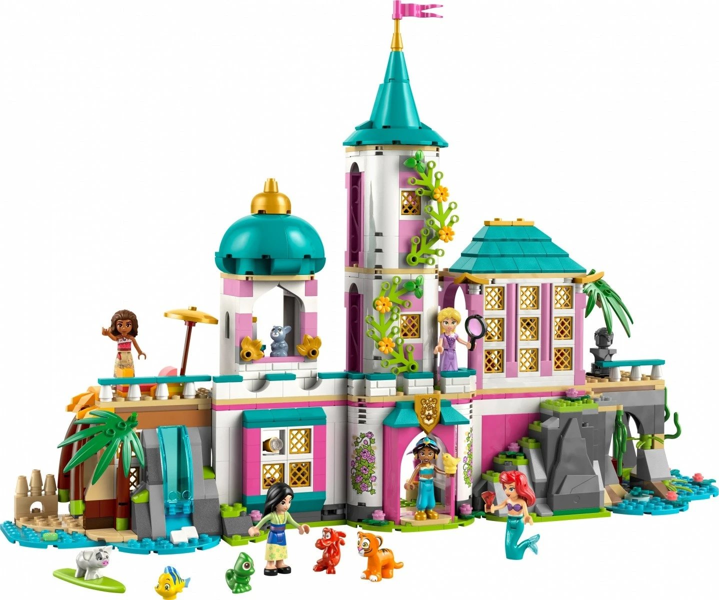 Set LEGO Disney Princess 43267, Princess Castle and Royal Animals, 787 pjesë, për fëmijë, shumëngjyrësh