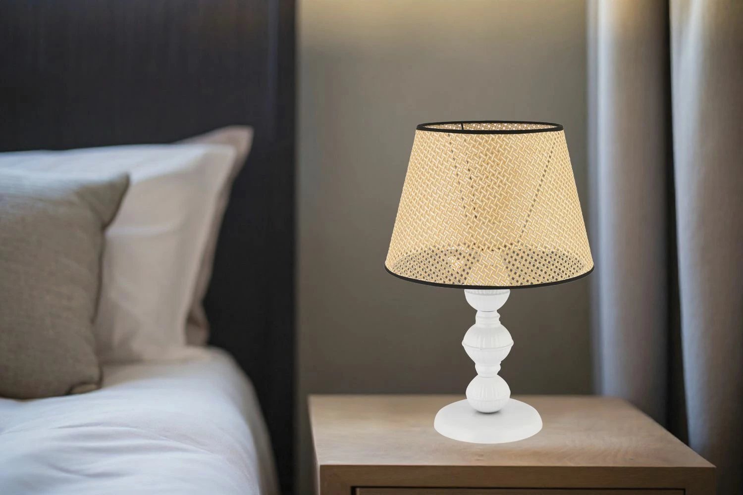 Llambë tavoline Opviq, 300 Hazeran, camel dhe e bardhë, V2