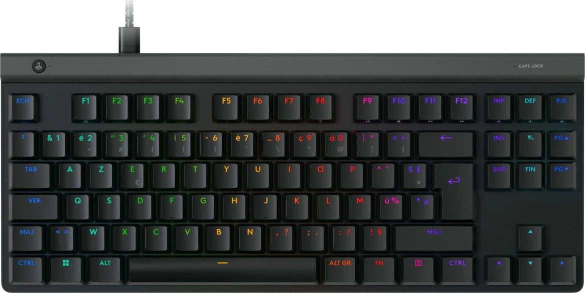 Tastierë mekanike Logitech G515, RGB, Tenkeyless, AZERTY, e zezë