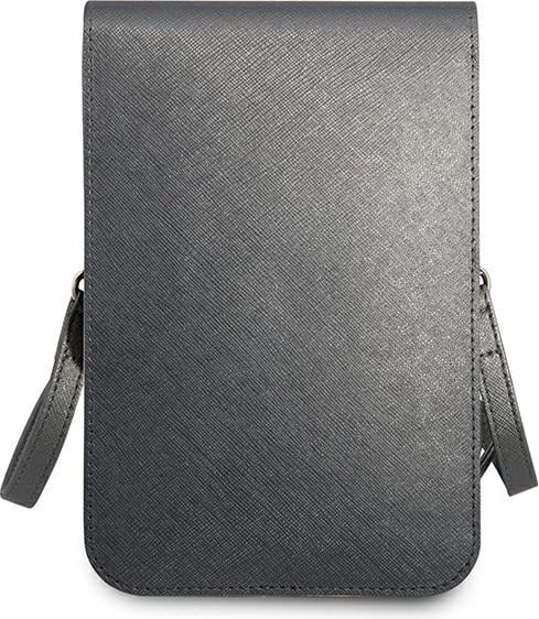 Çantë smartphone Guess Saffiano Triangle, gri