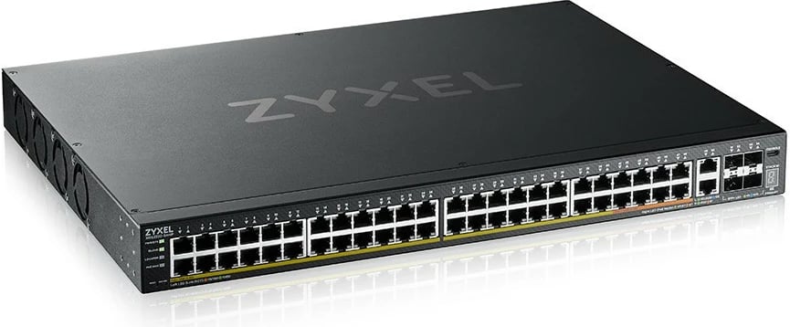 Switch i menaxhuar Zyxel XGS2220-54HP-EU0101F, 48x1G RJ45 PoE, 2x10G RJ45, 4x10G SFP+, 600W, i zi