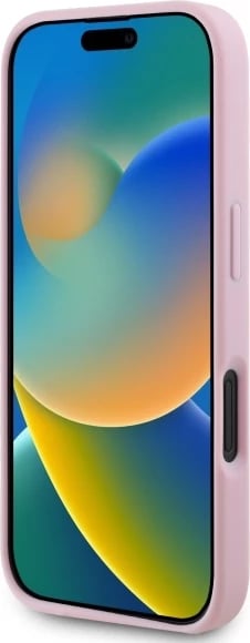 Mbështjellës Guess Peony Script MagSafe për iPhone 16, Rozë Mbështjellës Guess Peony Script MagSafe për iPhone 16, Rozë