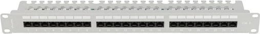 Patch panel LANBERG 24 porta, 1U, 19 inç, kat.6, gri me organizues kabllosh
