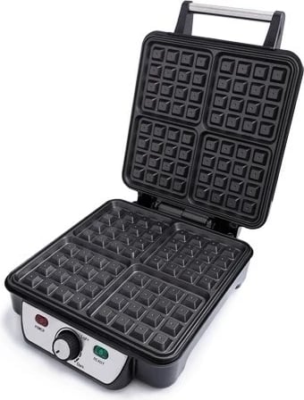 Aparat për vafla Camry CR 3025, 4 vafla, 1500 W, Katrore, Zi