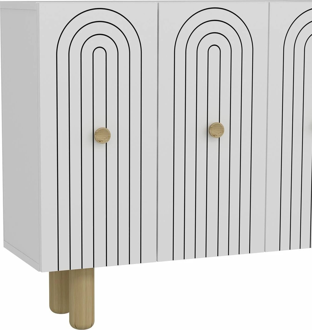 Konsolë moderne, ngjyrë e bardhë, Skye Decor Woise Bohem KM120