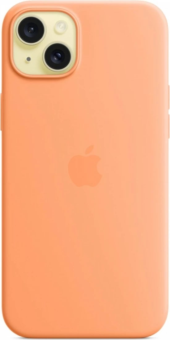 Mbështjellës silikon Apple MagSafe për iPhone 15 Plus, Orange Sorbet