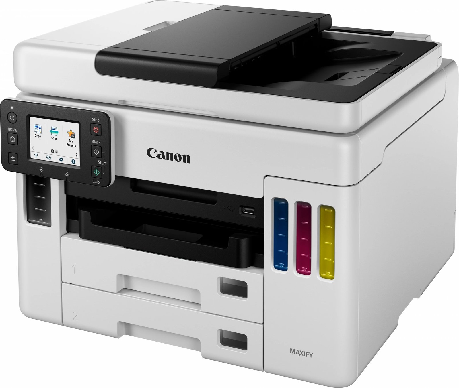 Printer Canon MAXIFY GX7050 MegaTank, Inkjet, Printim me ngjyra, 600 x 1200 DPI, A4, Printim direkt, Bardhë, Zi Printer Canon MAXIFY GX7050 MegaTank, Inkjet, Printim me ngjyra, 600 x 1200 DPI, A4, Printim direkt, Bardhë, Zi