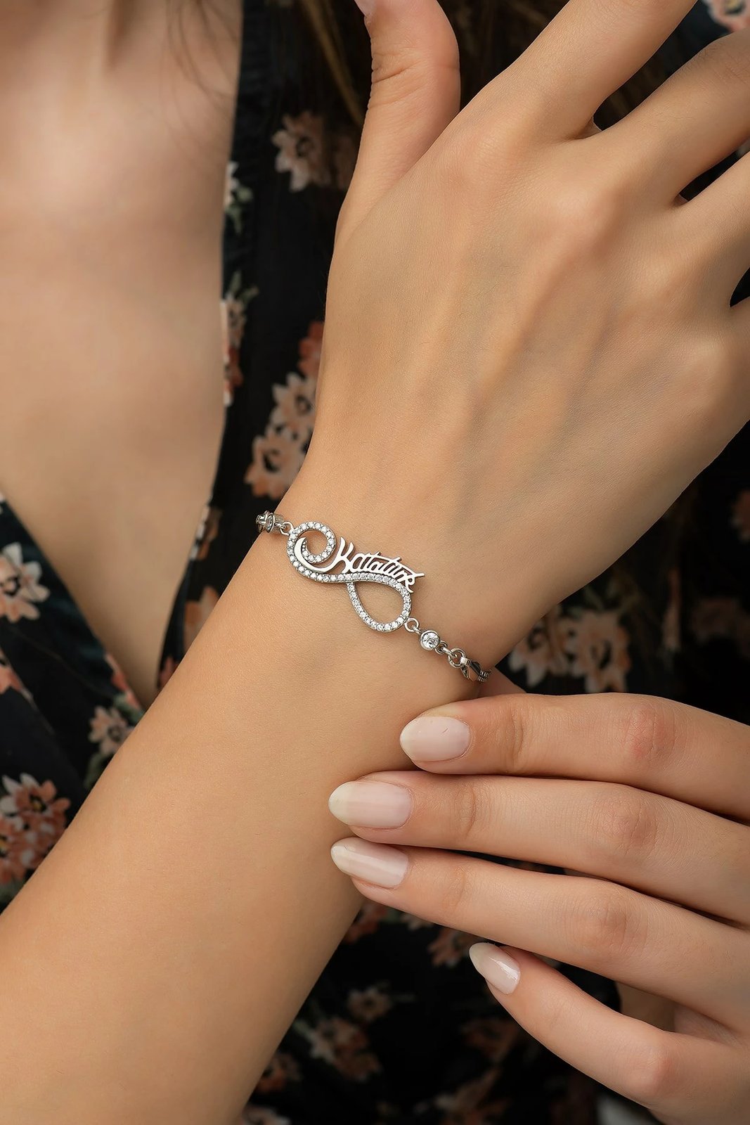 Byzylyk argjendi Jumeon, TRDYL713, ngjyrë rozë ari dhe e bardhë