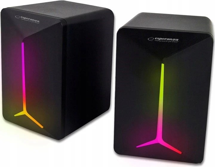 Set altoparlantësh me USB Esperanza, me LED Rainbow Frevo EGS105, 2 copë	