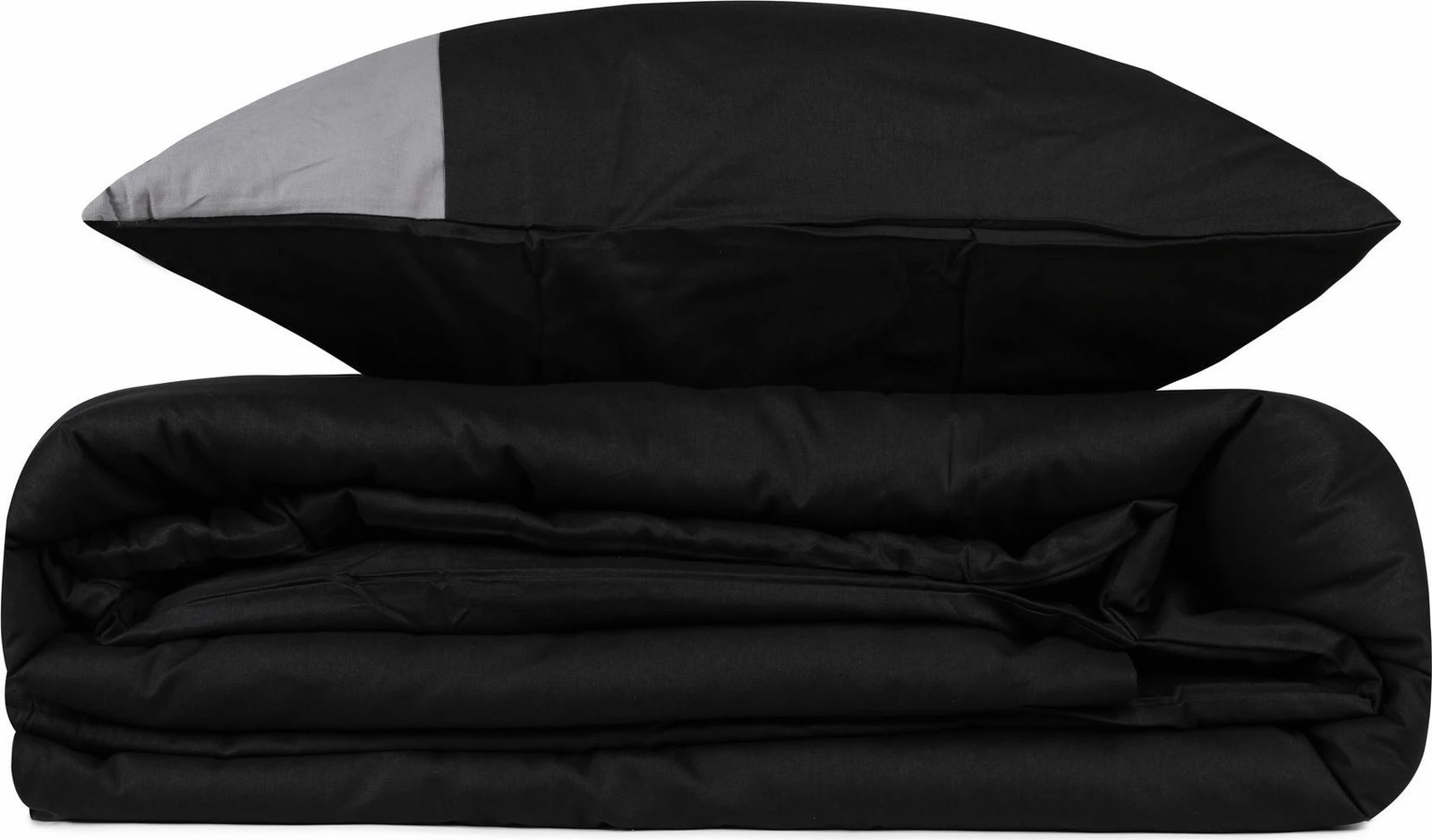 Set mbulesë për jorgan dopio, ngjyrë e zezë dhe gri, L'essentiel Set mbulesë për jorgan dopio, ngjyrë e zezë dhe gri, L'essentiel