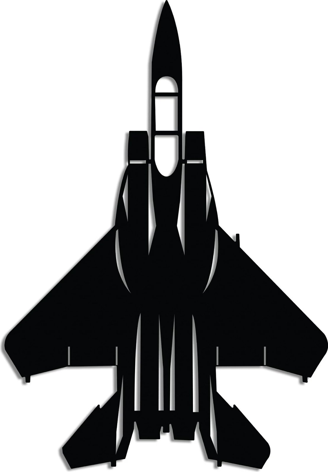 Aksesor dekorativ metalik për mur Wallity, F-15, ngjyrë e zezë, 60x42cm