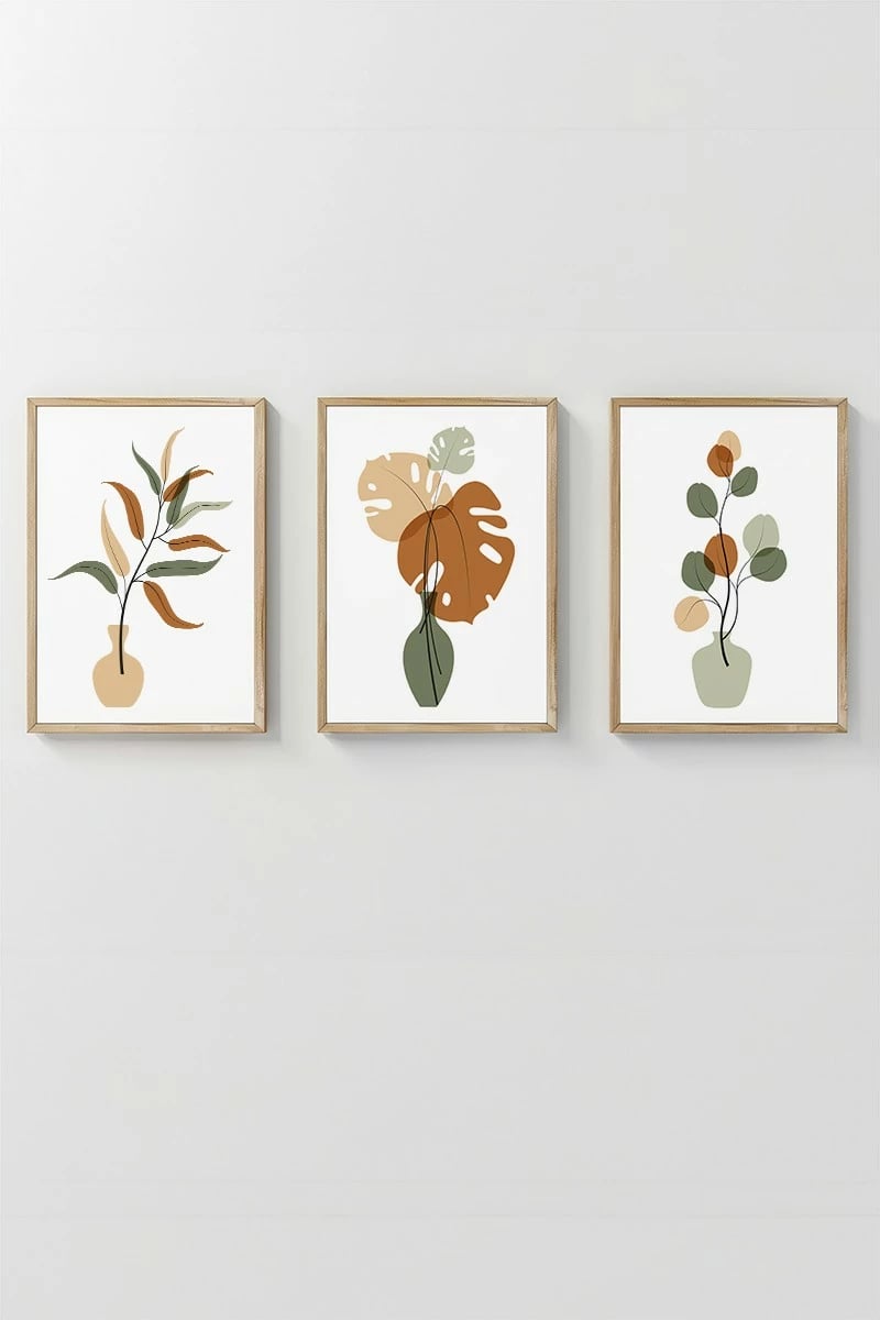 Pikturë dekorative me kornizë (3 copë), Wallity, 3Dartsohoset94