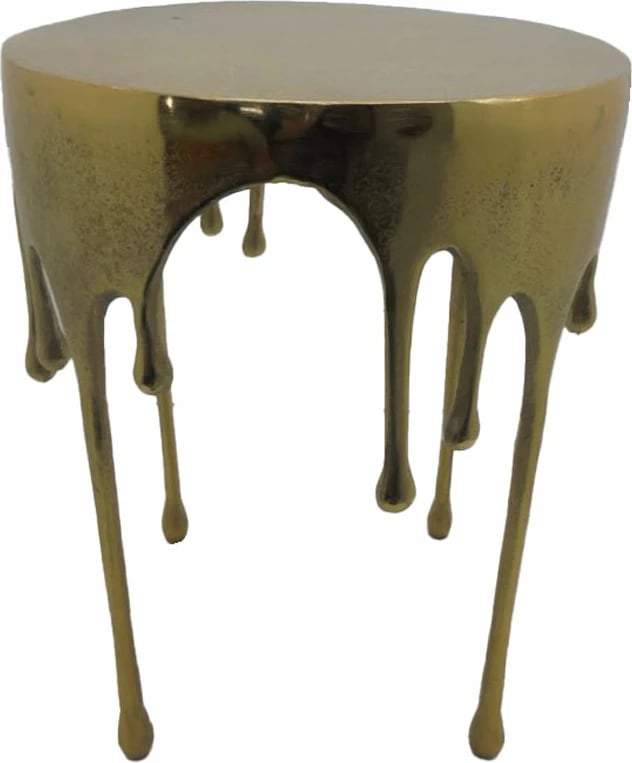 Tavolinë anësore Drop, ngjyrë ari, 43.25x43.25x56 cm