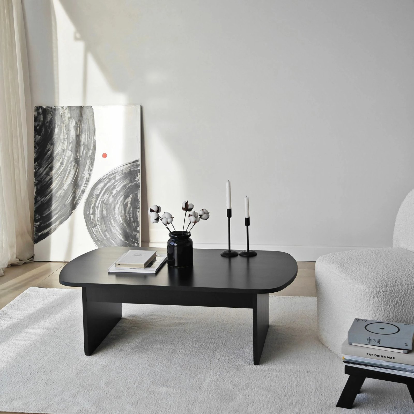 Tavolinë kafeje, ngjyrë e zezë, Skye Decor, Theseus