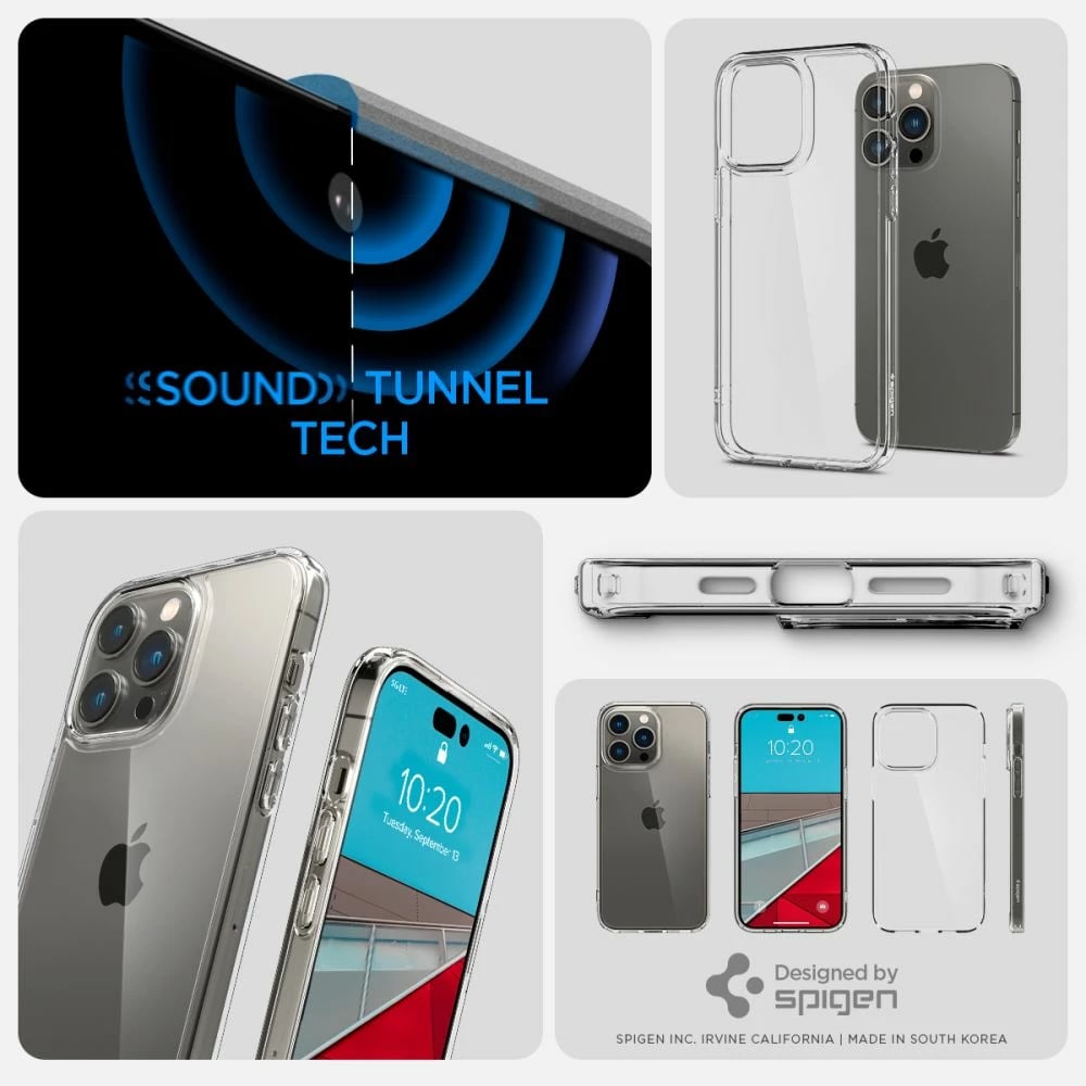 Mbështjellës Spigen Ultra Hybrid për iPhone 14 Pro, Transparent