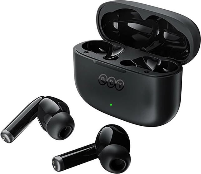 Kufje TWS QCY T19, Bluetooth 5.1, me kuti karikimi, e zezë