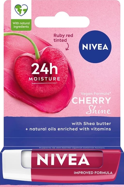 Balsam për buzë Nivea Cherry Shine, 4.8g