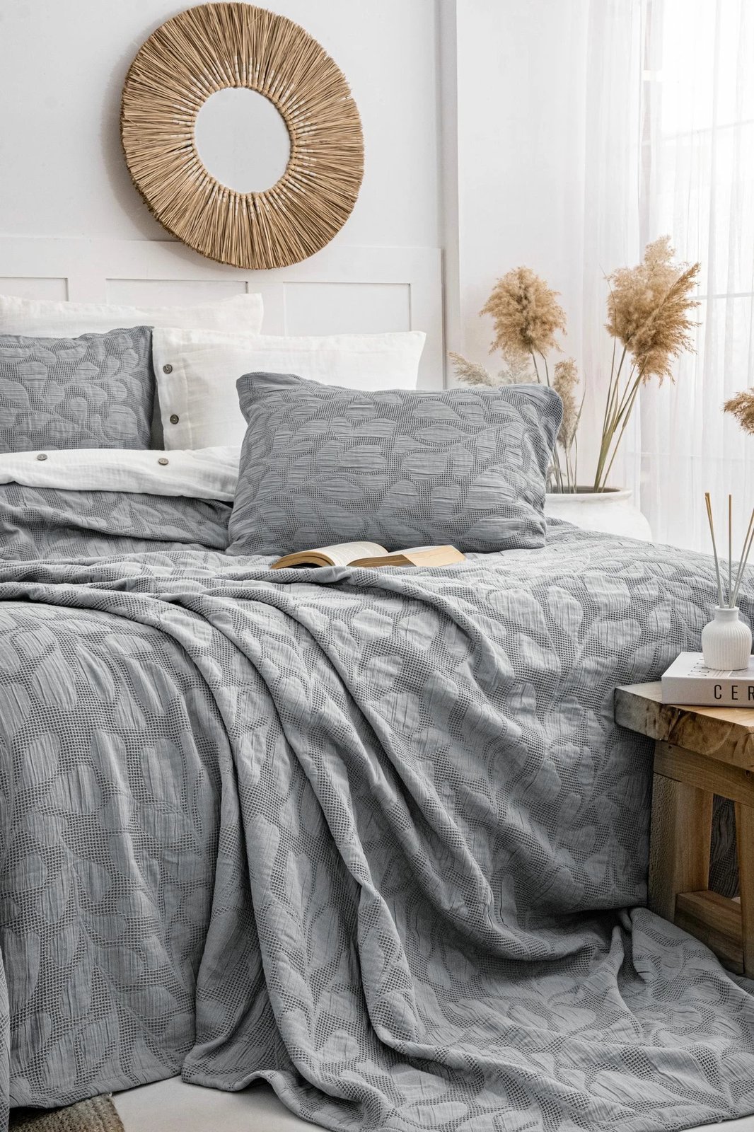 Set mbulesë dysheku dopio, Bambi, ngjyrë antracit, L'essentiel