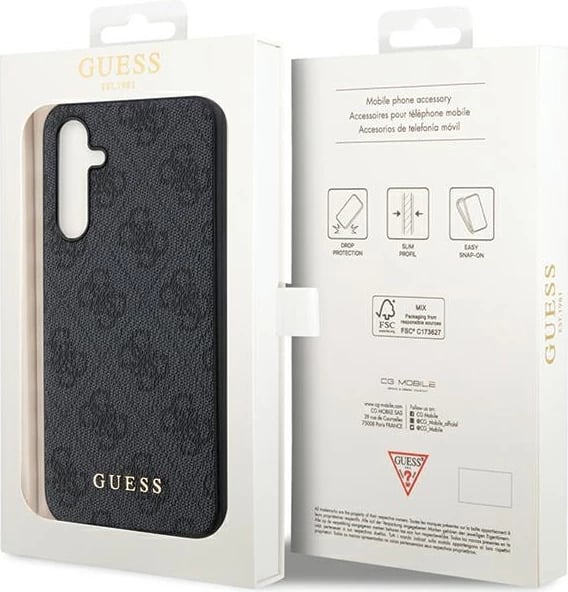 Mbështjellës Guess 4G Metal Gold Logo për Samsung Galaxy S23 FE, Gri Mbështjellës Guess 4G Metal Gold Logo për Samsung Galaxy S23 FE, Gri