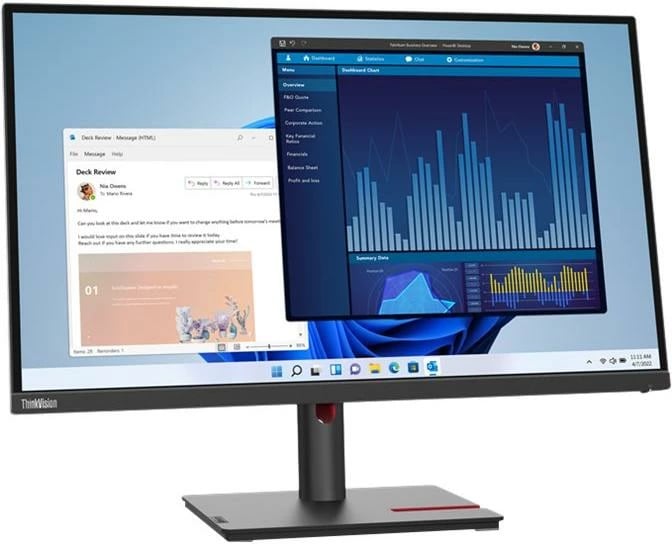 Monitor Lenovo ThinkVision T27p-30 T27p30 (63A9GAT1EU) 27", ekran i sheshtë TFT/LCD, i zi