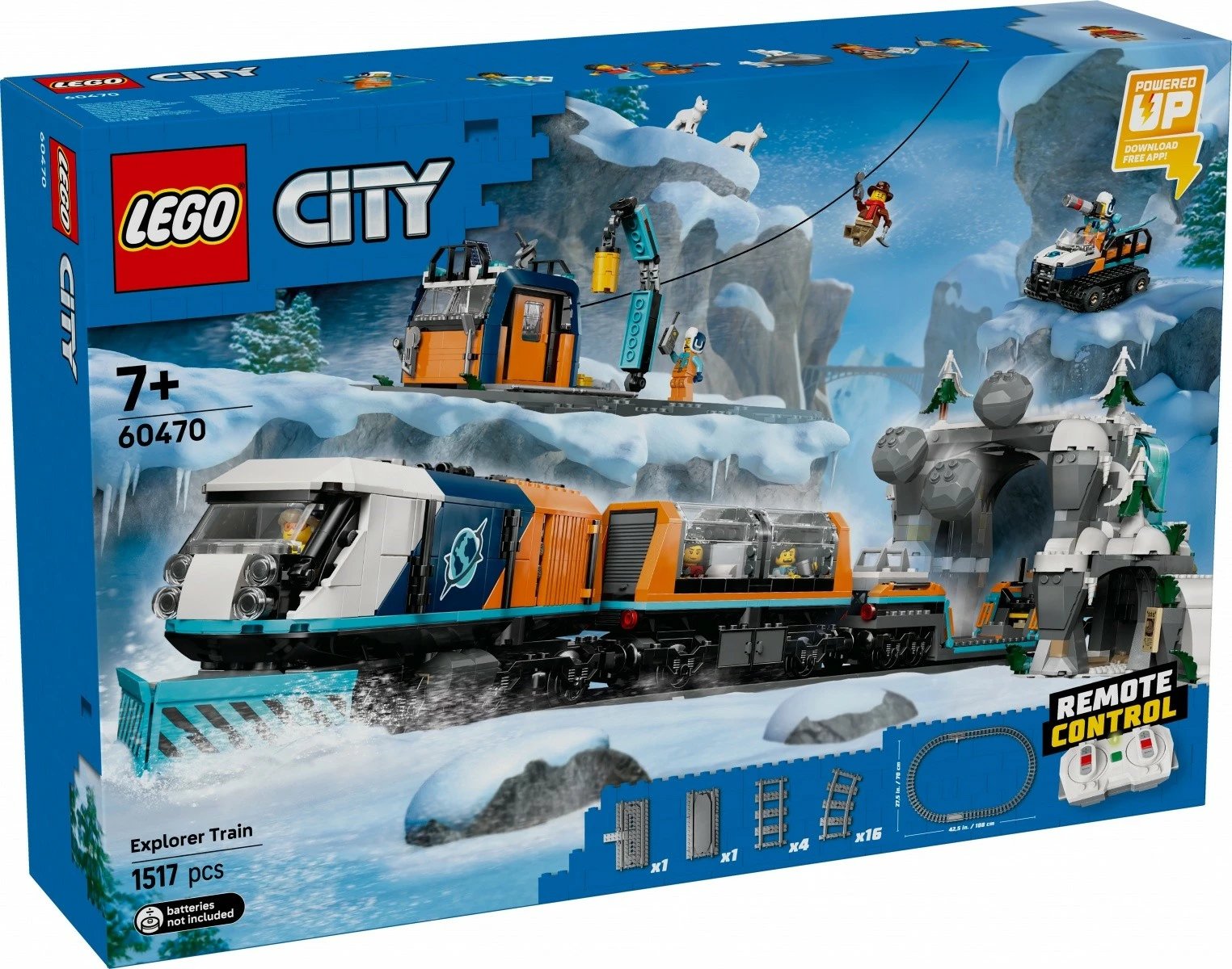 Set lodrash LEGO City Arctic Explorers' Polar Express 60470, 1517 pjesë, për fëmijë 7+