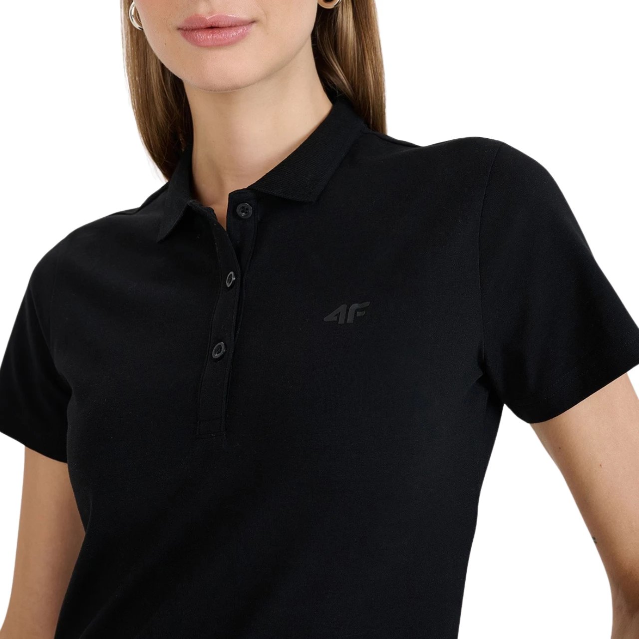 Maicë polo për femra 4F, e zezë