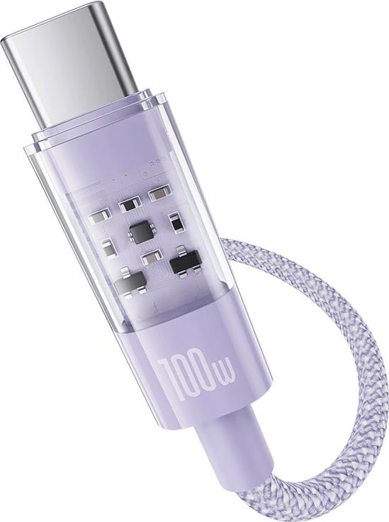 Kabllo Baseus Gem USB A në USB C, 1 m, 100 W, Lejla