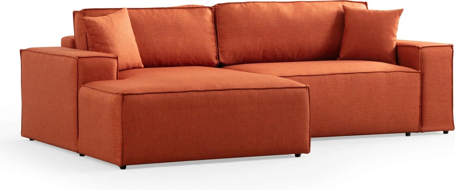 Kënd divan-krevat Atelier del Sofa, kënd i majtë, portokalli