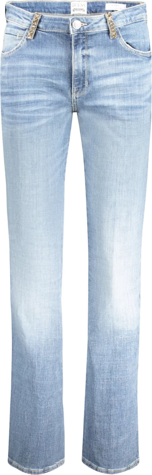 Pantallona xhins GUESS JEANS mid rise sexy straight femra, të kaltërta