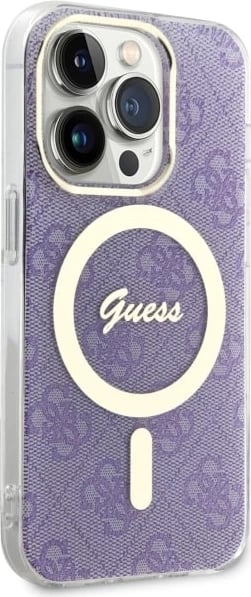 Mbështjellës Guess 4G MagSafe për iPhone 14 Pro 6.1", vjollcë Mbështjellës Guess 4G MagSafe për iPhone 14 Pro 6.1", vjollcë